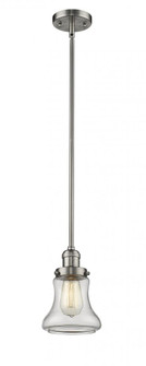 Bellmont - 1 Light - 7 inch - Brushed Satin Nickel - Stem Hung - Mini Pendant (3442|201S-SN-G192-LED)