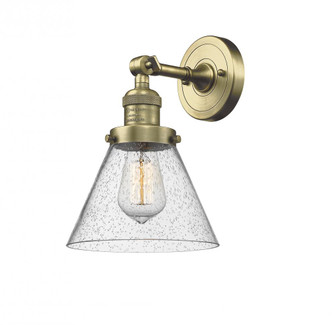 Cone - 1 Light - 8 inch - Antique Brass - Adjustable Sconce (3442|203-AB-G44-LED)