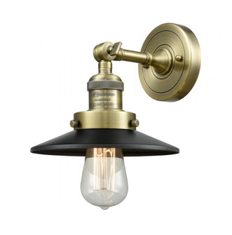 Railroad - 1 Light - 8 inch - Antique Brass - Adjustable Sconce (3442|203-AB-M6-LED)