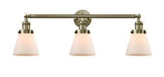 Cone - 3 Light - 30 inch - Antique Brass - Bath Vanity Light (3442|205-AB-G61)