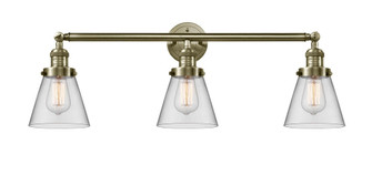Cone - 3 Light - 30 inch - Antique Brass - Bath Vanity Light (3442|205-AB-G62-LED)