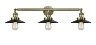 Railroad - 3 Light - 32 inch - Antique Brass - Bath Vanity Light (3442|205-AB-M6)