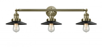 Railroad - 3 Light - 32 inch - Antique Brass - Bath Vanity Light (3442|205-AB-M6-LED)