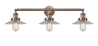 Halophane - 3 Light - 33 inch - Antique Copper - Bath Vanity Light (3442|205-AC-G2-LED)