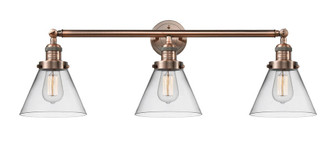 Cone - 3 Light - 32 inch - Antique Copper - Bath Vanity Light (3442|205-AC-G42-LED)