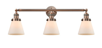 Cone - 3 Light - 30 inch - Antique Copper - Bath Vanity Light (3442|205-AC-G61-LED)