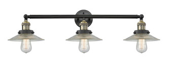 Halophane - 3 Light - 33 inch - Black Antique Brass - Bath Vanity Light (3442|205-BAB-G2-LED)