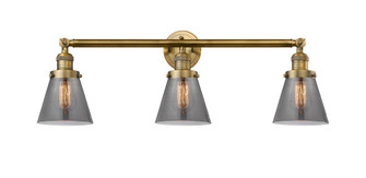 Cone - 3 Light - 30 inch - Brushed Brass - Bath Vanity Light (3442|205-BB-G63-LED)