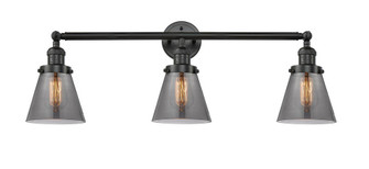 Cone - 3 Light - 30 inch - Matte Black - Bath Vanity Light (3442|205-BK-G63)