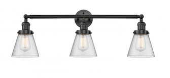 Cone - 3 Light - 30 inch - Matte Black - Bath Vanity Light (3442|205-BK-G64)