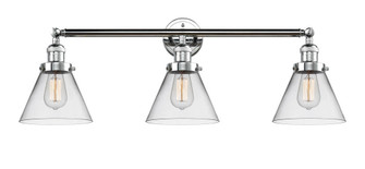 Cone - 3 Light - 32 inch - Polished Chrome - Bath Vanity Light (3442|205-PC-G42-LED)