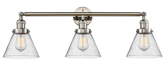 Cone - 3 Light - 32 inch - Polished Nickel - Bath Vanity Light (3442|205-PN-G44-LED)