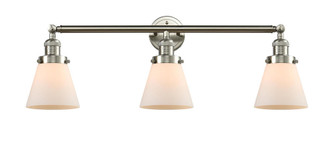 Cone - 3 Light - 30 inch - Brushed Satin Nickel - Bath Vanity Light (3442|205-SN-G61-LED)