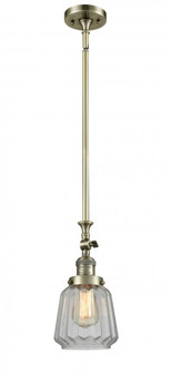 Chatham - 1 Light - 7 inch - Antique Brass - Stem Hung - Adjustable Mini Pendant (3442|206-AB-G142-LED)