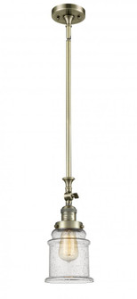 Canton - 1 Light - 6 inch - Antique Brass - Stem Hung - Adjustable Mini Pendant (3442|206-AB-G184-LED)