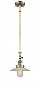 Halophane - 1 Light - 9 inch - Antique Brass - Stem Hung - Adjustable Mini Pendant (3442|206-AB-G2)