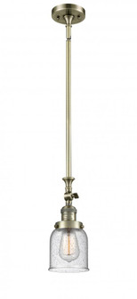 Bell - 1 Light - 5 inch - Antique Brass - Stem Hung - Adjustable Mini Pendant (3442|206-AB-G54-LED)