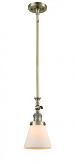 Cone - 1 Light - 6 inch - Antique Brass - Stem Hung - Adjustable Mini Pendant (3442|206-AB-G61-LED)
