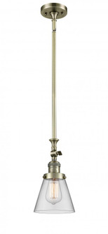 Cone - 1 Light - 6 inch - Antique Brass - Stem Hung - Adjustable Mini Pendant (3442|206-AB-G62-LED)