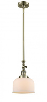 Bell - 1 Light - 8 inch - Antique Brass - Stem Hung - Adjustable Mini Pendant (3442|206-AB-G71)