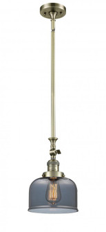 Bell - 1 Light - 8 inch - Antique Brass - Stem Hung - Adjustable Mini Pendant (3442|206-AB-G73)