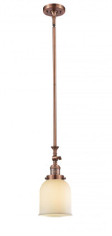 Bell - 1 Light - 5 inch - Antique Copper - Stem Hung - Adjustable Mini Pendant (3442|206-AC-G51-LED)