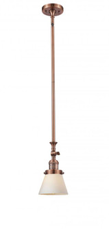 Cone - 1 Light - 6 inch - Antique Copper - Stem Hung - Adjustable Mini Pendant (3442|206-AC-G61-LED)
