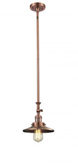 Railroad - 1 Light - 8 inch - Antique Copper - Stem Hung - Adjustable Mini Pendant (3442|206-AC-M3-LED)