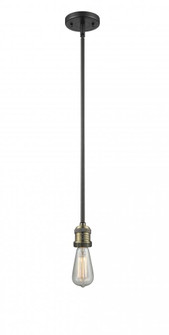 Bare Bulb - 1 Light - 3 inch - Black Antique Brass - Stem Hung - Adjustable Mini Pendant (3442|206-BAB)