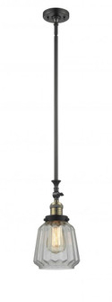 Chatham - 1 Light - 7 inch - Black Antique Brass - Stem Hung - Adjustable Mini Pendant (3442|206-BAB-G142-LED)