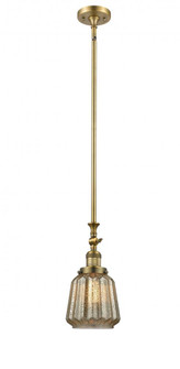 Chatham - 1 Light - 7 inch - Brushed Brass - Stem Hung - Adjustable Mini Pendant (3442|206-BB-G146-LED)