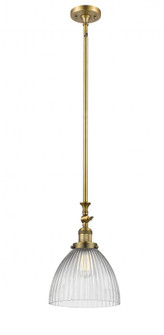 Seneca Falls - 1 Light - 10 inch - Brushed Brass - Stem Hung - Adjustable Mini Pendant (3442|206-BB-G222-LED)
