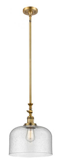 Bell - 1 Light - 12 inch - Brushed Brass - Stem Hung - Adjustable Mini Pendant (3442|206-BB-G74-L-LED)