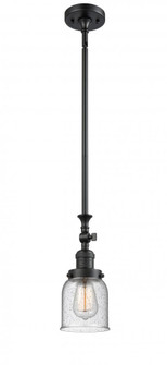 Bell - 1 Light - 5 inch - Matte Black - Stem Hung - Adjustable Mini Pendant (3442|206-BK-G54-LED)