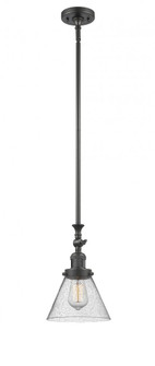 Cone - 1 Light - 8 inch - Oil Rubbed Bronze - Stem Hung - Adjustable Mini Pendant (3442|206-OB-G44-LED)