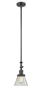 Cone - 1 Light - 6 inch - Oil Rubbed Bronze - Stem Hung - Adjustable Mini Pendant (3442|206-OB-G62-LED)