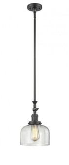 Bell - 1 Light - 8 inch - Oil Rubbed Bronze - Stem Hung - Adjustable Mini Pendant (3442|206-OB-G72-LED)