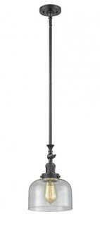Bell - 1 Light - 8 inch - Oil Rubbed Bronze - Stem Hung - Adjustable Mini Pendant (3442|206-OB-G74-LED)
