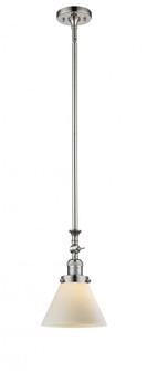 Cone - 1 Light - 8 inch - Polished Nickel - Stem Hung - Adjustable Mini Pendant (3442|206-PN-G41-LED)