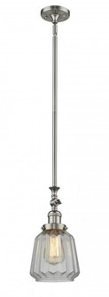 Chatham - 1 Light - 7 inch - Brushed Satin Nickel - Stem Hung - Adjustable Mini Pendant (3442|206-SN-G142-LED)