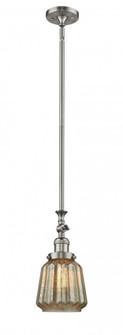 Chatham - 1 Light - 7 inch - Brushed Satin Nickel - Stem Hung - Adjustable Mini Pendant (3442|206-SN-G146-LED)