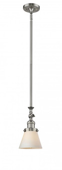 Cone - 1 Light - 6 inch - Brushed Satin Nickel - Stem Hung - Adjustable Mini Pendant (3442|206-SN-G61-LED)