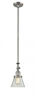 Cone - 1 Light - 6 inch - Brushed Satin Nickel - Stem Hung - Adjustable Mini Pendant (3442|206-SN-G62-LED)