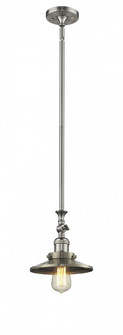 Railroad - 1 Light - 8 inch - Brushed Satin Nickel - Stem Hung - Adjustable Mini Pendant (3442|206-SN-M2-LED)