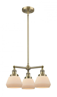 Fulton - 3 Light - 22 inch - Antique Brass - Stem Hung - Chandelier (3442|207-AB-G171)
