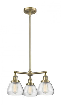 Fulton - 3 Light - 22 inch - Antique Brass - Stem Hung - Chandelier (3442|207-AB-G172-LED)