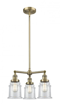 Canton - 3 Light - 18 inch - Antique Brass - Stem Hung - Chandelier (3442|207-AB-G182-LED)