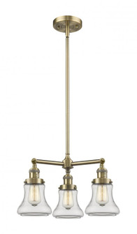 Bellmont - 3 Light - 18 inch - Antique Brass - Stem Hung - Chandelier (3442|207-AB-G192-LED)