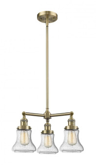 Bellmont - 3 Light - 18 inch - Antique Brass - Stem Hung - Chandelier (3442|207-AB-G194)
