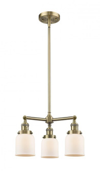Bell - 3 Light - 19 inch - Antique Brass - Stem Hung - Chandelier (3442|207-AB-G51-LED)